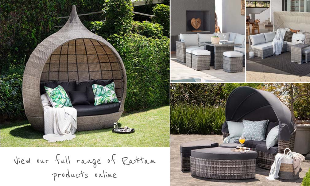 rattan patio lounge set furniture